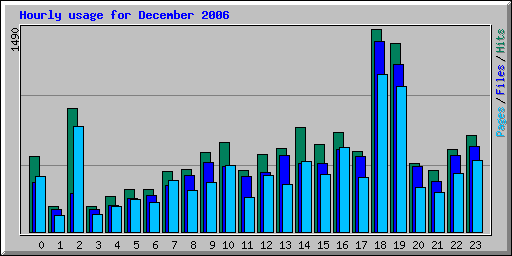 Hourly usage for December 2006